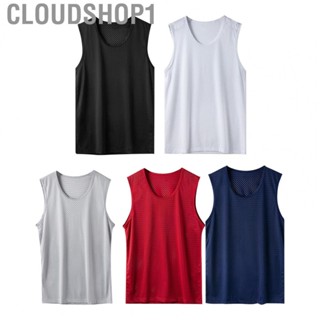 Cloudshop1 Men Athletic Workout Tank Top Summer Gym Casual Quick Dry Ice Silk Mesh Sleeveless Shirt for Running