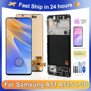 A515f อะไหล่หน้าจอสัมผัสดิจิทัล LCD 6.5 นิ้ว พร้อมอุปกรณ์เสริม สําหรับ Samsung Galaxy A51 A515