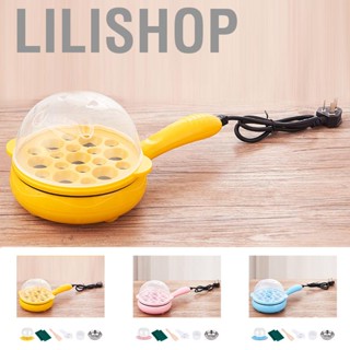 Lilishop Multifunctional 2 in 1 Egg Cooker Non Stick Egg Frying Pan Egg Boiler Automatic Off Egg Boiler Machine for Home Dormitory