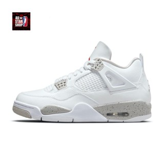 Jordan 4 White Oreo รองเท้าผ้าใบลําลอง แฟชั่นสําหรับผู้ชาย สีขาว เหมาะกับการเล่นกีฬา บาสเก็ตบอล OKTD