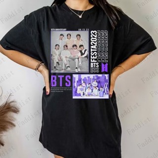 เสื้อยืดแขนสั้นลําลอง ผ้าฝ้าย พิมพ์ลาย KPOP RM Jimin Jin V JUNGKOOK Kook SUGA J-hope สําหรับผู้ชาย และผู้หญิง