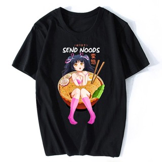 เสื้อยืด พิมพ์ลายอนิเมะ Send Noods Ramen Noodle Bowl Shabu Shabu สไตล์ญี่ปุ่น ฮาราจูกุ สําหรับผู้ชาย