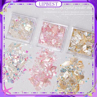 ♕ Nail Art Milky Way Crystal Powder Shell Sequins Magic Color Glitter Galaxy Powder Jewelry Phototherapy Gel Nail Accessories Manicure Tool For Nail Shop 3 Colors UPBEST