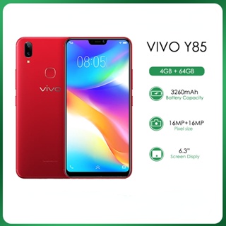 Vivo Y85 ของแท้ ปลดล็อกแล้ว ซิมการ์ดคู่ 64GB ROM 4GB RAM 6.3 นิ้ว 16MP 3260mAh โทรศัพท์มือถือ ราคาถูก