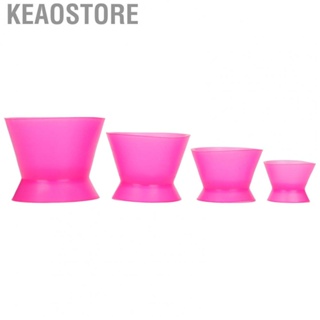 Keaostore 4pcs Dental Mixing Cup Reusable Silicone Bowl For  JFF