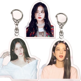 พวงกุญแจอะคริลิค Jisoo Black-Pink สีดํา สีชมพู จํานวน 1 ชิ้น