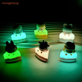 [risingmeup] แม่พิมพ์เรซิ่น รูปการ์ตูน Kawaii เรืองแสง สําหรับทําเครื่องประดับ DIY จํานวน 2 ชิ้น