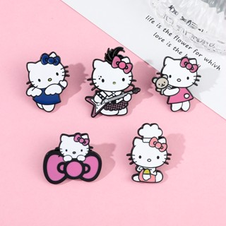 SANRIO เข็มกลัด รูปการ์ตูนอนิเมะ Hello Kitty น่ารัก เครื่องประดับ สําหรับเด็กผู้หญิง