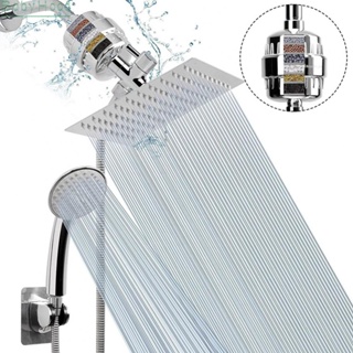【Big Discounts】Stainless Steel Shower Head and 5 settings Handheld Shower Kit with Water Filter#BBHOOD