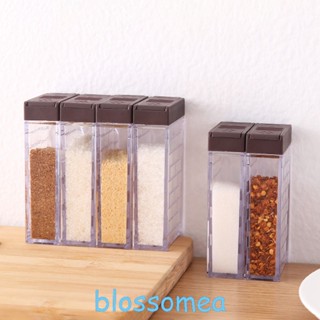 Blossomea กระปุกใส่เครื่องเทศ เครื่องปรุง พร้อมถาดใส หกช่อง 6 ชิ้น