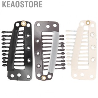 Keaostore 100pcs 10  Wig  Stainless Steel DIY Hairpiece Snap For Hair Extens