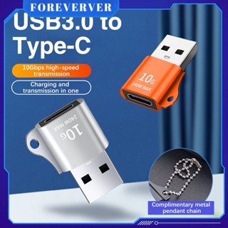 หัวแปลงการชาร์จ USB เป็น TypeC Adapter Adapter Port PD Fast Charging Mini Data Cable Converter 3.0 fore
