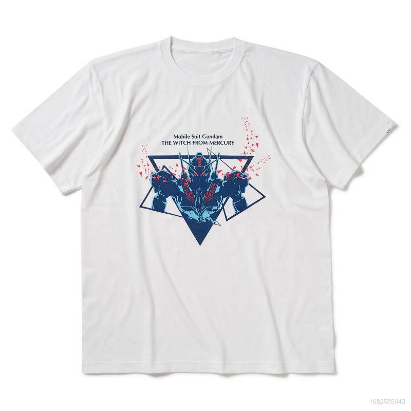 สายรุ้ง 3 เสื้อยืดแขนสั้นลําลอง พิมพ์ลายอนิเมะ Gundam The Witch From Mercury สําหรับผู้ชาย และผู้หญิ