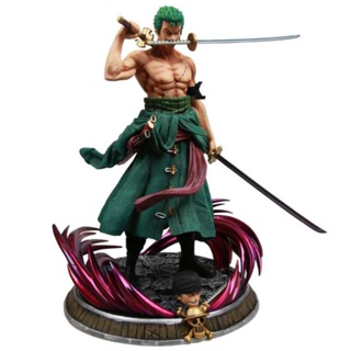 Three Swords in stock Luo nuoya zoruo GK character model animation 39cm statue Exquisite Collection toy Luffy friends action Feima