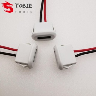 TOBIE ซ็อกเก็ตปลั๊กชาร์จ USB-C Type-C ตัวเมีย พร้อมหัวเข็มขัดการ์ด 3A สีขาว สําหรับรถยนต์