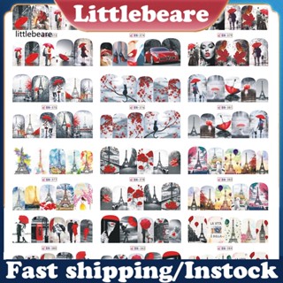 &lt;littlebeare&gt; สติกเกอร์ ลายหอไอเฟล DIY สําหรับติดตกแต่งเล็บ