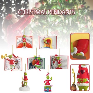 Christmas Grinch Book Tree Decoration Hanging Ornaments Acrylic Pendant Gift