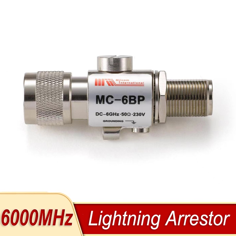 Lightning Arrester เสาอากาศ ตัวผู้ เป็นตัวเมีย DC เป็น 6000MHZ
