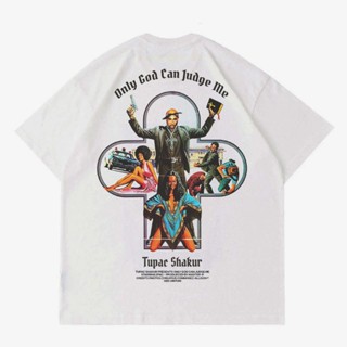 【hot tshirts】เสื้อยืด พิมพ์ลาย Tupac SHAKUR ศาสนาพระเจ้า สามารถตัดสินได้ | เสื้อยืด สีขาว 2 แพ็ค | เสื้อยืด RAP TEE ขนาด