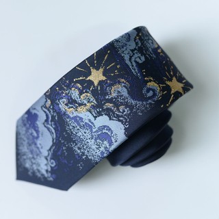 เสื้อเชิ้ตลําลอง ลาย Star Moon Night Original jk Tie Jacquard ขนาดเล็ก เข้ากับทุกการแต่งกาย สําหรับผู้หญิง