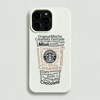 เคสโทรศัพท์มือถือซิลิโคน ลาย Starbucks ย่อยสลายได้ สําหรับ iPhone 14ProMax QYJS 13 11 12 14Pro 12promax 14plus xsmax 7 8 11 12