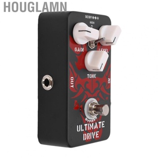 Houglamn Distortion Effects  Bypass Overdrive Effect Pedal Metal for Electric Guitar