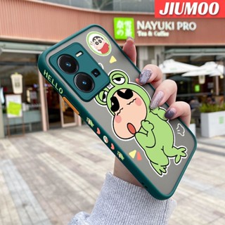 เคสมือถือ แบบใส ขอบสี่เหลี่ยม ลายการ์ตูนชินจัง กันกระแทก สําหรับ vivo Y35