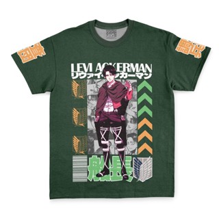 เสื้อยืด พิมพ์ลาย Levi Ackerman V2 Attack on Titan แฟชั่นสตรีท