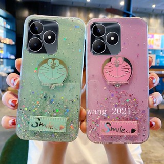 พร้อมส่ง ใหม่ เคสโทรศัพท์มือถือนิ่ม แบบใส ปิดด้านหลัง ลายการ์ตูนกลิตเตอร์ดาว หลากสี สําหรับ Realme C53 C55 NFC 2023 RealmeC53