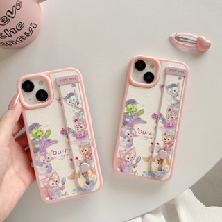 เคสโทรศัพท์มือถือนิ่ม ขอบตรง กันกระแทก ลายการ์ตูนน่ารัก พร้อมสายรัดข้อมือ สําหรับ iPhone 14 14PRO max 13 12PRO max 13pro max 11