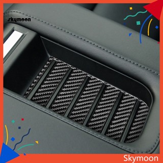 Skym* ฝาครอบที่เท้าแขนคอนโซลกลาง คาร์บอนไฟเบอร์ ติดตั้งง่าย สําหรับ Toyota Tundra 2014-2018