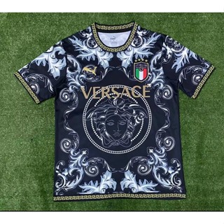 พร้อมส่ง เสื้อกีฬาแขนสั้น ลายทีมชาติฟุตบอล Italian Special Edition 2023-24 ชุดเยือน สีดํา สําหรับผู้ชาย