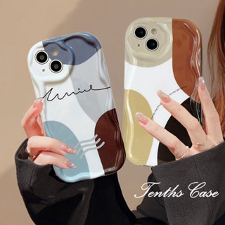 เคสโทรศัพท์มือถือ ขอบโค้ง ลายคลื่น 3D ฤดูใบไม้ร่วง สําหรับ Samsung A14 A34 A54 A03 A03s A04 A04e A04s A23 A13 A33 A53 A12 A22 A52 A52s A32 A51 A50 A50s A30s