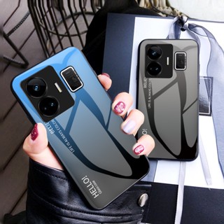 เคสโทรศัพท์กระจกนิรภัย กันกระแทก ไล่โทนสี สําหรับ Realme GT Neo 5 GTNEO5 NEO5