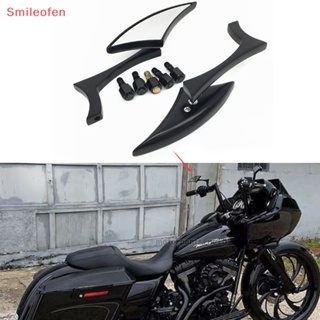 [Smileofen] ใหม่ กระจกมองหลังรถจักรยานยนต์ สําหรับ Cruiser Bobber Chopper