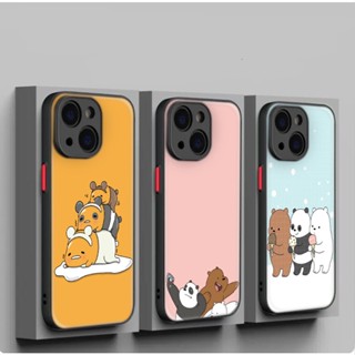 เคสโทรศัพท์มือถือแบบนิ่ม ลายอะนิเมะ We Bare Bears 222YPJ สําหรับ iPhone 12 13 Plus 14 Pro Max