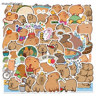 Maud สติกเกอร์ ลาย Capybara น่ารัก สําหรับติดตกแต่งโทรศัพท์มือถือ กีตาร์ สมุดภาพ เครื่องเขียน 50 ชิ้น EN