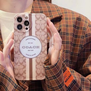 เคสโทรศัพท์มือถือ Tpu นิ่ม ป้องกันกล้อง ลาย Coach สําหรับ iPhone 14 pro Max 13 12 pro Max 11 pro Max X XS Max XR