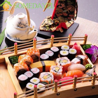 SOMEDAYZL Sashimi Plate 2023 จานไม้ ทนทาน สําหรับร้านอาหาร ไม้ไผ่ อาหารทะเล