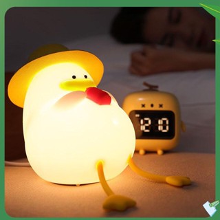 Vm โคมไฟกลางคืน Led รูปเป็ดน่ารัก หรี่แสงได้ 3 ระดับ ชาร์จ Usb สีสันสดใส สําหรับเด็กผู้ชาย และเด็กผู้หญิง