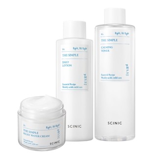 SCINIC The Simple Daily Skin Care Line Lotion 300ml / Toner 500ml / Cream 80ml