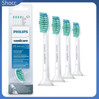 Shocc หัวแปรง C1 แบบเปลี่ยน สําหรับ Philips Sonicare C2 Optimized Plaque Control Hx9023 65 4 ชิ้น