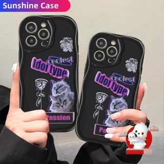 เคสป้องกันโทรศัพท์มือถือ TPU แบบนิ่ม ลายแมว สีพื้น สําหรับ Redmi 12C 10C 10A 10 9T 9C 9A Note 12s 12 11 11s 10 10s 9s Pro Mi12 11Lite Poco X3