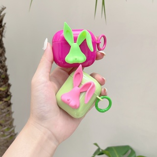 เคสหูฟังบลูทูธ ลายกระต่าย 3D สําหรับ Airpods 1 2 Pro 3 Generation Pro2