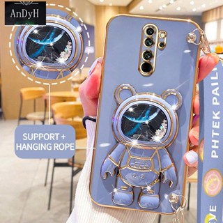 Andyh เคสโทรศัพท์มือถือ ลายนักบินอวกาศ 3D พร้อมสายคล้อง สําหรับ Xiaomi Redmi Note 8 Pro