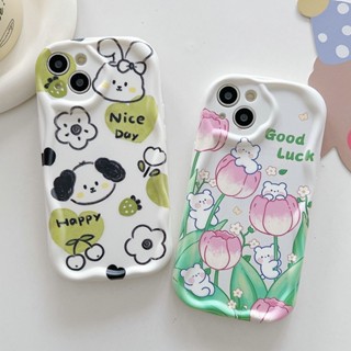 เคสโทรศัพท์ซิลิโคน TPU แบบนิ่ม ลายดอกทิวลิป และกระต่าย สําหรับ infinix HOT 30 20 Note 12 G96 11 10 9 Play NFC 8 30i 20i 12i Smart 7 6 5 | St Y15