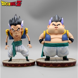 ฟิกเกอร์ Dragon Ball Z Fat&amp;Skinny Gotenks Gk Super Saiyan DBZ PVC ขนาด 18 ซม.