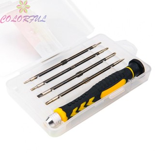 【COLORFUL】Screwdriver 5 In 1 For Phone Hand Tools Laptop Repair Alloy Steel Screwdriver