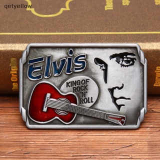 Qetyellow Guitars The King of Rock and Roll Elvis หัวเข็มขัดกว้าง สําหรับผู้ชาย TH