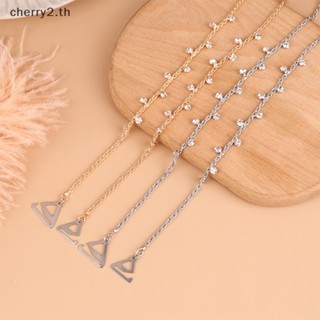 [cherry2] สายโซ่คล้องไหล่ ประดับกลิตเตอร์ พลอยเทียม เครื่องประดับ สําหรับผู้หญิง งานแต่งงาน ปาร์ตี้ บิกินี่ บรา 1 คู่ [TH]